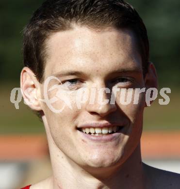 Leichtathletik. Kaerntner Meisterschaft. 100 Meter Herren. David Muehlthaler. Wolfsberg, am 13.6.2009.
Foto: Kuess
---
pressefotos, pressefotografie, kuess, qs, qspictures, sport, bild, bilder, bilddatenbank