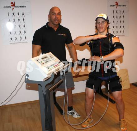 Eishockey Bundesliga. Sommertraining VSV. Franz Michael Ruchli (Althletx), Nico Toff. Villach, am 29.5.2009.
Foto: Kuess
---
pressefotos, pressefotografie, kuess, qs, qspictures, sport, bild, bilder, bilddatenbank