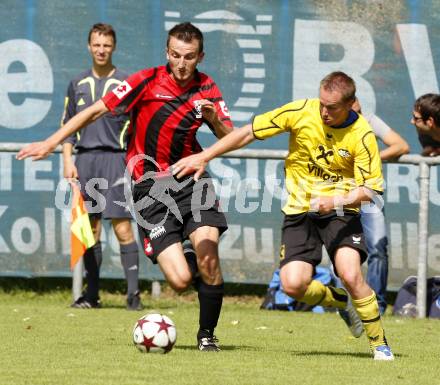 Fussball. Villacher Stadtpokal. Magdalener SC gegen Admira Villach. Martin Opriessnig (Magdalener SC),  Jasmin Keric (Admira). Landskron, am 11.7.2009.
Foto: Kuess
---
pressefotos, pressefotografie, kuess, qs, qspictures, sport, bild, bilder, bilddatenbank