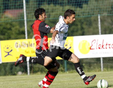 Fussball. Testspiel. SK Austria Kaernten gegen Eintracht Frankfurt. Schembri Andre (Austria Kaernten), Teber Selim (Frankfurt). Hermagor, 20.7.2009.
Foto: Kuess
---
pressefotos, pressefotografie, kuess, qs, qspictures, sport, bild, bilder, bilddatenbank