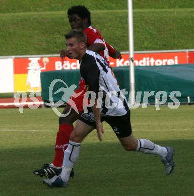 Fussball Testspiel. WAC/St. Andrae gegen 1. FC Koeln. Manuel Kerhe (WAC), Ben Basala (Koeln). Wolfsberg, am 22.7.2009.
Foto: Kuess
---
pressefotos, pressefotografie, kuess, qs, qspictures, sport, bild, bilder, bilddatenbank