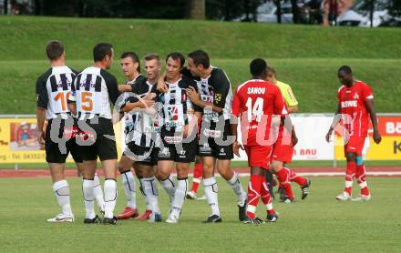 Fussball Testspiel. WAC/St. Andrae gegen 1. FC Koeln. Torjubel (WAC). Wolfsberg, am 22.7.2009.
Foto: Kuess
---
pressefotos, pressefotografie, kuess, qs, qspictures, sport, bild, bilder, bilddatenbank