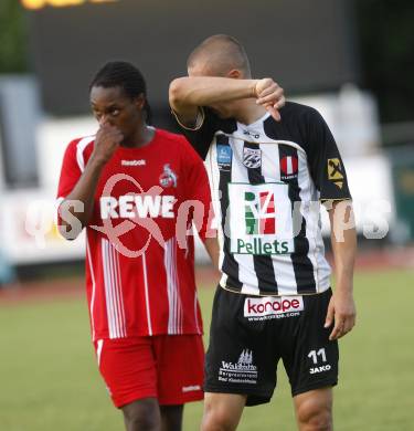 Fussball Testspiel. WAC/St. Andrae gegen 1. FC Koeln. Stefan Korepp (WAC), Yabo Ray (Koeln). Wolfsberg, am 22.7.2009.
Foto: Kuess
---
pressefotos, pressefotografie, kuess, qs, qspictures, sport, bild, bilder, bilddatenbank