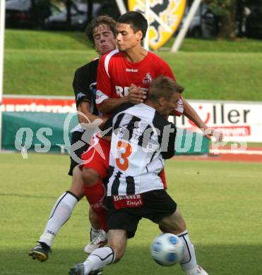 Fussball Testspiel. WAC/St. Andrae gegen 1. FC Koeln. Christian Falk, Manuel Kerhe (WAC), Taner Yalcin (Koeln). Wolfsberg, am 22.7.2009.
Foto: Kuess
---
pressefotos, pressefotografie, kuess, qs, qspictures, sport, bild, bilder, bilddatenbank