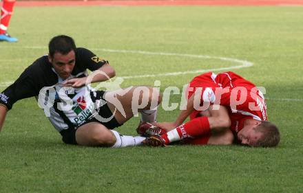 Fussball Testspiel. WAC/St. Andrae gegen 1. FC Koeln. Bernd Kaintz (WAC), Daniel Brosinski (Koeln). Wolfsberg, am 22.7.2009.
Foto: Kuess
---
pressefotos, pressefotografie, kuess, qs, qspictures, sport, bild, bilder, bilddatenbank