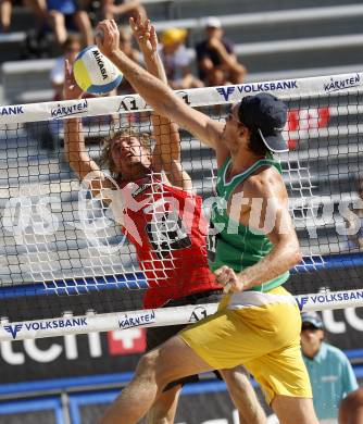 Beach Volleyball. LEEB Michael (AUT), DE JESUS MAGALHAES Fabio (BRA). Klagenfurt, 29.7.2009.
Foto: Kuess 

---
pressefotos, pressefotografie, kuess, qs, qspictures, sport, bild, bilder, bilddatenbank