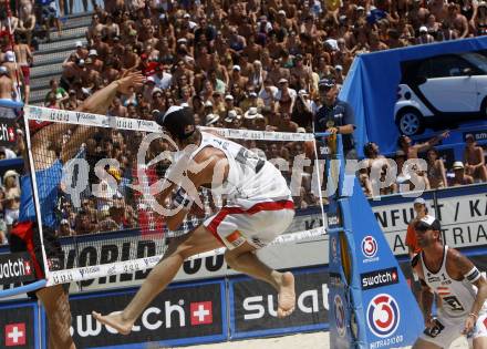 Beachvolleyball. DOPPLER Clemens, MELLITZER Matthias   (AUT). Klagenfurt, 30.7.2009.
Foto: Kuess 
---
pressefotos, pressefotografie, kuess, qs, qspictures, sport, bild, bilder, bilddatenbank