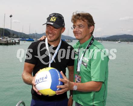 Beachvolleyball. Hermann Maier, Hannes Jagerhofer. Klagenfurt, 31.7.2009.
Foto: Kuess 
---
pressefotos, pressefotografie, kuess, qs, qspictures, sport, bild, bilder, bilddatenbank