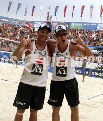 Beachvolleyball. Florian Gosch, Alexander Horst (AUT). Klagenfurt, 31.7.2009.
Foto: Kuess 
---
pressefotos, pressefotografie, kuess, qs, qspictures, sport, bild, bilder, bilddatenbank