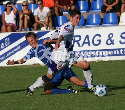 Fussball. Regionalliga. SAK gegen St. Veit.  Aleksic Darjan (SAK), Mulyk Michael  (St.Veit). Klagenfurt, 7.8.2009. 
Foto: Kuess

---
pressefotos, pressefotografie, kuess, qs, qspictures, sport, bild, bilder, bilddatenbank