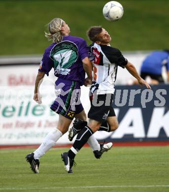 Fussball Regionalliga. WAC/St. Andrae gegen St. Stefan/Lav. Manuel Kerhe (WAC/St. Andrae), Guenther Feimuth (St. Stefan). Wolfsberg, am 7.8.2009.
Foto: Kuess
---
pressefotos, pressefotografie, kuess, qs, qspictures, sport, bild, bilder, bilddatenbank