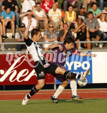 Fussball Regionalliga. WAC/St. Andrae gegen St. Stefan/Lav. Stefan Stueckler (WAC/St. Andrae), Christian Sablatnig (St. Stefan). Wolfsberg, am 7.8.2009.
Foto: Kuess
---
pressefotos, pressefotografie, kuess, qs, qspictures, sport, bild, bilder, bilddatenbank