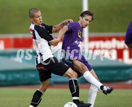 Fussball Regionalliga. WAC/St. Andrae gegen St. Stefan/Lav. Stefan Sebastian Korepp (WAC/St. Andrae), Igor Plisic (St. Stefan). Wolfsberg, am 7.8.2009.
Foto: Kuess
---
pressefotos, pressefotografie, kuess, qs, qspictures, sport, bild, bilder, bilddatenbank