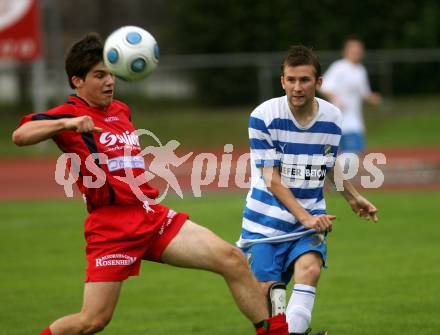 Fussball. Kaerntner Liga. VSV gegen SV Sittersdorf. Stresch Stefan (VSV), Gregoritsch Patrick (Sittersdorf). Villach, 9.8.2009 
Foto: Kuess

---
pressefotos, pressefotografie, kuess, qs, qspictures, sport, bild, bilder, bilddatenbank