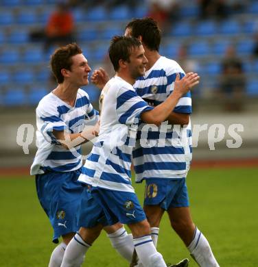 Fussball. Kaerntner Liga. VSV gegen SV Sittersdorf. Torjubel (VSV). Villach, 9.8.2009 
Foto: Kuess

---
pressefotos, pressefotografie, kuess, qs, qspictures, sport, bild, bilder, bilddatenbank