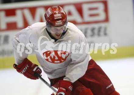 EBEL. Eishockey Bundesliga. Trainingsbeginn KAC. Gregor Hager. Klagenfurt, am 10.8.2009.
Foto: Kuess 
---
pressefotos, pressefotografie, kuess, qs, qspictures, sport, bild, bilder, bilddatenbank