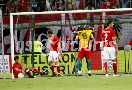 Fussball. Laenderspiel. Oesterreich gegen Kamerun. Torjubel Kamerun.  Klagenfurt, 11.9.2009.
Foto: Kuess

---
pressefotos, pressefotografie, kuess, qs, qspictures, sport, bild, bilder, bilddatenbank