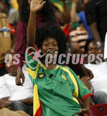 Fussball. Laenderspiel. Oesterreich gegen Kamerun. Fan aus Kamerun.  Klagenfurt, 11.9.2009.
Foto: Kuess

---
pressefotos, pressefotografie, kuess, qs, qspictures, sport, bild, bilder, bilddatenbank