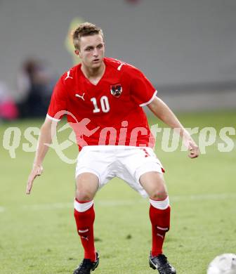 Fussball. Laenderspiel. Oesterreich gegen Kamerun. Jakob Jantscher (Oesterreich).  Klagenfurt, 12.9.2009.
Foto: Kuess

---
pressefotos, pressefotografie, kuess, qs, qspictures, sport, bild, bilder, bilddatenbank