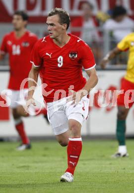 Fussball Laenderspiel Oesterreich gegen Kamerun. Erwin Hoffer (Oesterreich). Klagenfurt, am 12.8.2009.
Foto: Kuess
---
pressefotos, pressefotografie, kuess, qs, qspictures, sport, bild, bilder, bilddatenbank