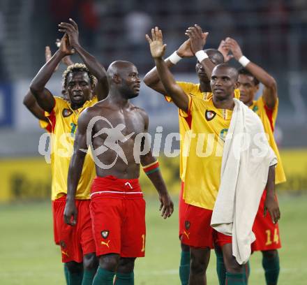 Fussball. Laenderspiel. Oesterreich gegen Kamerun. Jubel (Kamerun).  Klagenfurt, 12.9.2009.
Foto: Kuess

---
pressefotos, pressefotografie, kuess, qs, qspictures, sport, bild, bilder, bilddatenbank