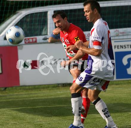 Fussball OEFB Cup. SAK gegen WAC/St. Andrae.  Goran Jolic (SAK), Juergen Saler (WAC/St. Andrae).Klagenfurt, am 14.8.2009.
Foto: Kuess
---
pressefotos, pressefotografie, kuess, qs, qspictures, sport, bild, bilder, bilddatenbank