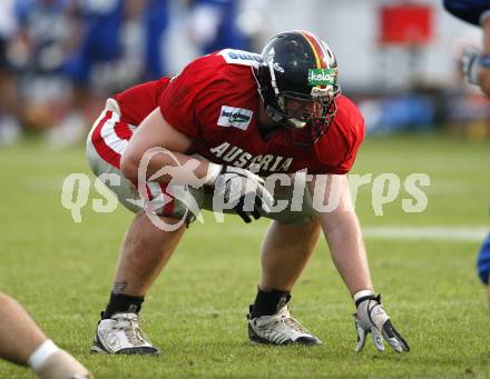 American Football European Championsship 2009. Oesterreich gegen Italien.  Bernd Leitsoni (AUT). Wolfsberg, am 18.8.2009.
Foto: Kuess
---
pressefotos, pressefotografie, kuess, qs, qspictures, sport, bild, bilder, bilddatenbank