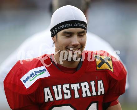 American Football European Championsship 2009. Oesterreich gegen Italien. Andreas Stossier (AUT). Wolfsberg, am 18.8.2009.
Foto: Kuess
---
pressefotos, pressefotografie, kuess, qs, qspictures, sport, bild, bilder, bilddatenbank