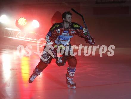 Eishockey Bundesliga. Testspiel KAC gegen Nuernberger Ice Tigers. Paul Schellander (KAC). Klagenfurt, am 20.8.2009.
Foto: Kuess
---
pressefotos, pressefotografie, kuess, qs, qspictures, sport, bild, bilder, bilddatenbank