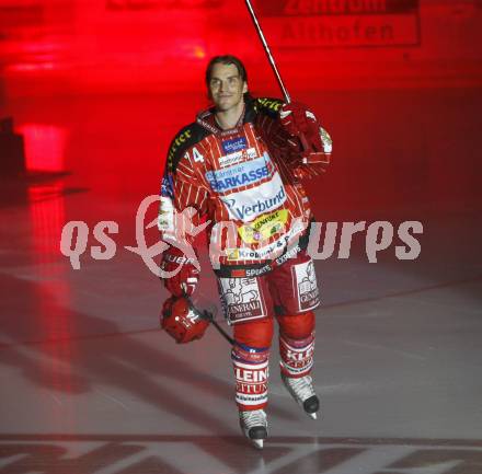 Eishockey Bundesliga. Testspiel KAC gegen Nuernberger Ice Tigers. Dieter Kalt (KAC). Klagenfurt, am 20.8.2009.
Foto: Kuess
---
pressefotos, pressefotografie, kuess, qs, qspictures, sport, bild, bilder, bilddatenbank