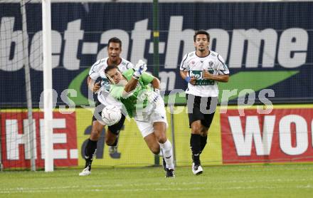 Fussball Austria Kaernten gegen SV Josko Ried. Martin Zivny, Heinz Weber, Fernando Troyansky (Kaernten). Klagenfurt, am 21.8.2009.
Foto: Kuess
---
pressefotos, pressefotografie, kuess, qs, qspictures, sport, bild, bilder, bilddatenbank