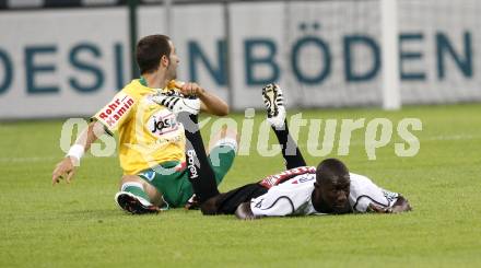 Fussball Austria Kaernten gegen SV Josko Ried. Modou Jagne (Kaernten), Ignacio Rodriguez Ortiz (Ried). Klagenfurt, am 21.8.2009.
Foto: Kuess
---
pressefotos, pressefotografie, kuess, qs, qspictures, sport, bild, bilder, bilddatenbank