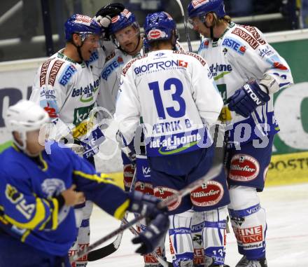 EBEL. Eishockey Bundesliga. Testspiel. VSV gegen Medvedscak Zagreb. Torjubel VSV. Villach, am 23.8.2009.
Foto: Kuess

---
pressefotos, pressefotografie, kuess, qs, qspictures, sport, bild, bilder, bilddatenbank