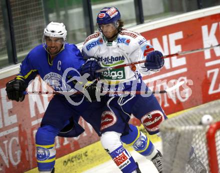 EBEL. Eishockey Bundesliga. Testspiel. VSV gegen Medvedscak Zagreb. Andreas Kristler,  (VSV),  Alan Letang (Zagreb). Villach, am 23.8.2009.
Foto: Kuess

---
pressefotos, pressefotografie, kuess, qs, qspictures, sport, bild, bilder, bilddatenbank