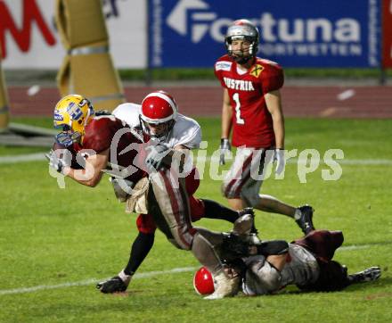 American Football. European Championship 2009. Oesterreich gegen Daenemark. Jakob Dieplinger, Mario Nerad (Oesterreich). Wolfsberg, 22.8.2009.
Foto: Kuess
---
pressefotos, pressefotografie, kuess, qs, qspictures, sport, bild, bilder, bilddatenbank