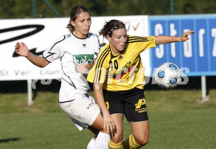 Fussball. OEFB-Frauenliga.  SK Kelag Kaernten Frauen gegen Ardagger SCU. Nicole Gatternig (Kaernten), Katharina Strauchs (Ardagger). Glanegg, 30.8.2009.
Foto: Kuess

---
pressefotos, pressefotografie, kuess, qs, qspictures, sport, bild, bilder, bilddatenbank