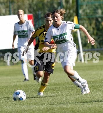 Fussball. OEFB-Frauenliga.  SK Kelag Kaernten Frauen gegen Ardagger SCU. Tamegger Yvonne (Kaernten), Cornelia Just (Ardagger). Glanegg, 30.8.2009.
Foto: Kuess

---
pressefotos, pressefotografie, kuess, qs, qspictures, sport, bild, bilder, bilddatenbank