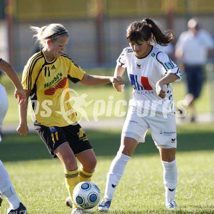 Fussball. OEFB-Frauenliga.  SK Kelag Kaernten Frauen gegen Ardagger SCU. Iva Landeka (Kaernten), Susanne Gahleitner (Ardagger). Glanegg, 30.8.2009.
Foto: Kuess

---
pressefotos, pressefotografie, kuess, qs, qspictures, sport, bild, bilder, bilddatenbank