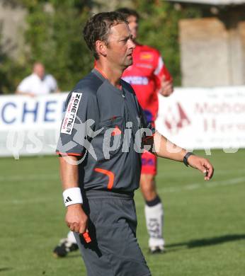 Fussball Regionalliga. SAK gegen Allerheiligen. Schiedsrichter Fritz Erlinger. Klagenfurt, am 1.9.2009.
Foto: Kuess
---
pressefotos, pressefotografie, kuess, qs, qspictures, sport, bild, bilder, bilddatenbank