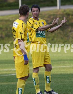 Fussball. Tipp3-Bundesliga. Testspiel. Austria Kaernten gegen Nova Gorica. Michael Sollbauer, Martin Hiden (Austria Kaernten). Ludmannsdorf, 3.9.2009. 
Foto: Kuess

---
pressefotos, pressefotografie, kuess, qs, qspictures, sport, bild, bilder, bilddatenbank