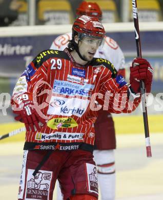 EBEL. Eishockey Bundesliga. Testspiel KAC gegen Jesenice. Torjubel Christoph Brandner. Klagenfurt, am 4.9.2009.
Foto: Kuess

---
pressefotos, pressefotografie, kuess, qs, qspictures, sport, bild, bilder, bilddatenbank