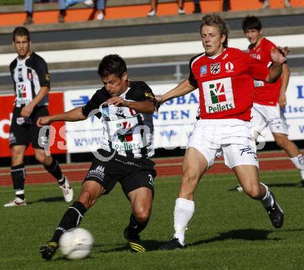 Fussball. Regionalliga.  WAC/St. Andrae gegen FC St. Veit.  Kreuz Markus (WAC), Hoelbling Patrick (St. Veit). Wolfsberg, 6.9.2009.
Foto: Kuess

---
pressefotos, pressefotografie, kuess, qs, qspictures, sport, bild, bilder, bilddatenbank