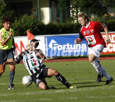 Fussball. Regionalliga.  WAC/St. Andrae gegen FC St. Veit.  Kreuz Markus (WAC), Hoelbling Patrick (St. Veit). Wolfsberg, 6.9.2009.
Foto: Kuess

---
pressefotos, pressefotografie, kuess, qs, qspictures, sport, bild, bilder, bilddatenbank