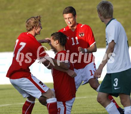 Fussball Laenderspiel U19 Oesterreich gegen Slowenien. Torjubel Markus Pink (Oesterreich). St. Veit, am 8.9.2009.
Foto: Kuess
---
pressefotos, pressefotografie, kuess, qs, qspictures, sport, bild, bilder, bilddatenbank