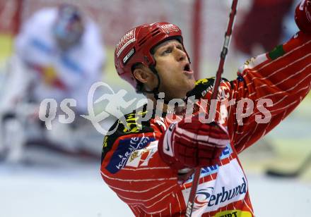 EBEL. Eishockey Bundesliga. KAC gegen EC Red Bull Salzburg. Torjubel Mike Craig. Klagenfurt, am 10.9.2009.
Foto: Kuess

---
pressefotos, pressefotografie, kuess, qs, qspictures, sport, bild, bilder, bilddatenbank