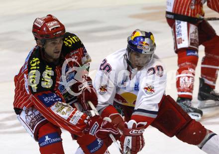 EBEL. Eishockey Bundesliga. KAC gegen EC Red Bull Salzburg. Jeffrey Tory,  (KAC), Daniel Welser (Salzburg). Klagenfurt, am 10.9.2009.
Foto: Kuess

---
pressefotos, pressefotografie, kuess, qs, qspictures, sport, bild, bilder, bilddatenbank