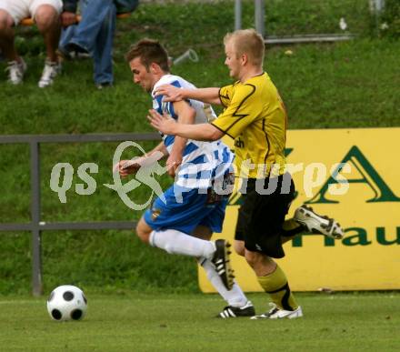 Fussball. KFV-Cup. Magdalen gegen VSV. Rosian Benjamin  (Magdalen), Stresch Stefan (VSV). Magdalen, 9.9.2009.
Foto: Kuess
---
pressefotos, pressefotografie, kuess, qs, qspictures, sport, bild, bilder, bilddatenbank