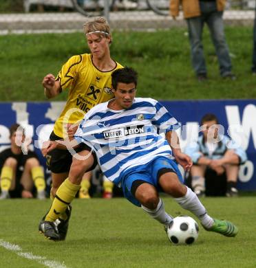 Fussball. KFV-Cup. Magdalen gegen VSV. Rocil Franz (Magdalen), Ebner Sandro (VSV). Magdalen, 9.9.2009.
Foto: Kuess
---
pressefotos, pressefotografie, kuess, qs, qspictures, sport, bild, bilder, bilddatenbank