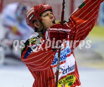 EBEL. Eishockey Bundesliga. KAC gegen EC Red Bull Salzburg. Torjubel Mike Craig. Klagenfurt, am 10.9.2009.
Foto: Kuess

---
pressefotos, pressefotografie, kuess, qs, qspictures, sport, bild, bilder, bilddatenbank