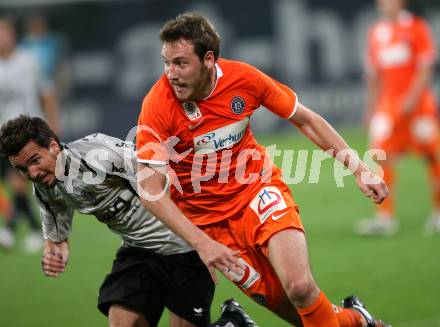 Fussball. Tipp3-Bundesliga. SK Austria Kelag Kaernten  gegen FK Austria Wien. Fernando Troyansky (Austria Kaernten), Maier Thiago Santos Schumacher (Austria Wien). Klagenfurt, 28.11.2008. 
Foto: Kuess

---
pressefotos, pressefotografie, kuess, qs, qspictures, sport, bild, bilder, bilddatenbank